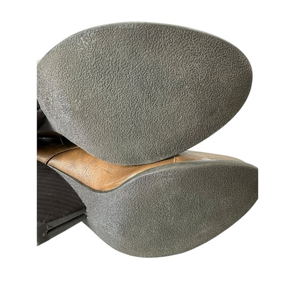 Blowfish Malibu Brown Leather Ankle Lace-Up Boots With Heel & Stitched Detail 10 - Picture 11 of 11